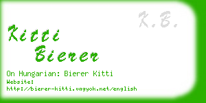 kitti bierer business card